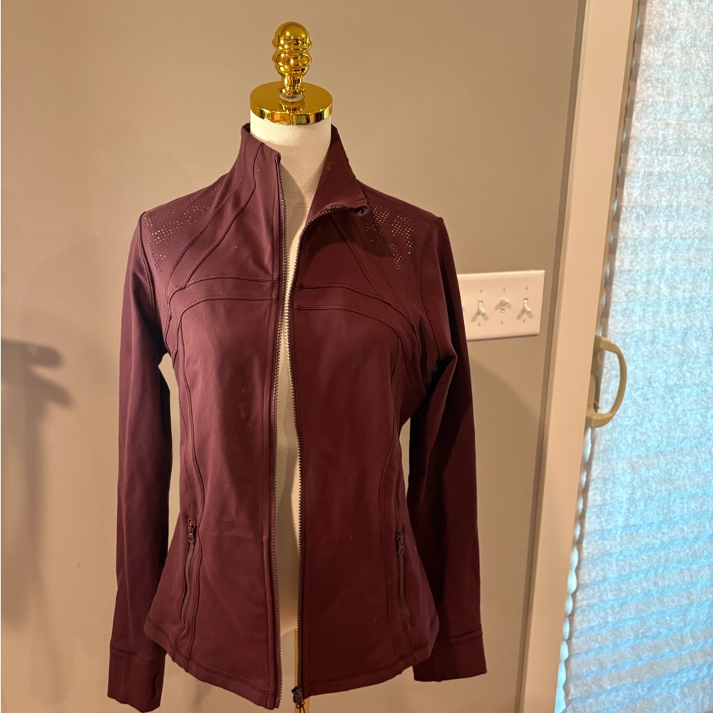 Lululemon Define Lazer Cut Burgundy Utility Jacket